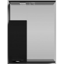 Зеркальный шкаф Vod-ok Марко vd2202213287 60 L с подсветкой хром/черный глянец
