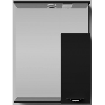 Зеркальный шкаф Vod-ok Марко vd2202213386 60 R с подсветкой хром/черный глянец