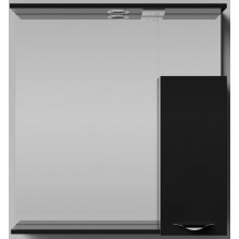 Зеркальный шкаф Vod-ok Марко vd2202213584 75 R с подсветкой хром/черный глянец