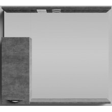 Зеркальный шкаф Vod-ok Марко vd2202213705 90 L с подсветкой хром/серый камень