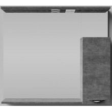 Зеркальный шкаф Vod-ok Марко vd2202213804 90 R с подсветкой хром/серый камень