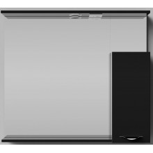 Зеркальный шкаф Vod-ok Марко vd2202213782 90 R с подсветкой хром/черный глянец