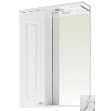 Зеркальный шкаф Vod-ok Адам 9061 55 L мрамор белый