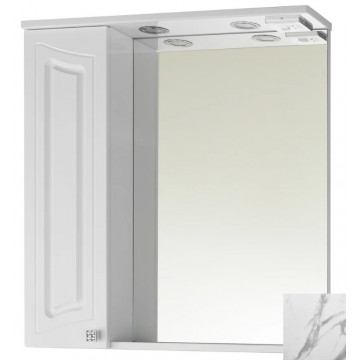 Зеркальный шкаф Vod-ok Адам 9065 75 L мрамор белый