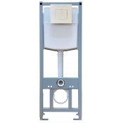 Инсталляция для подвесного унитаза Sanmate белая кнопка