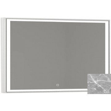Зеркало Vod-ok Лайт 9146 140x80 с подсветкой мрамор серый