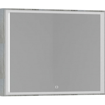 Зеркало Vod-ok Лайт vd2202212693 120x80 с подсветкой лиственница структурная контрастно-серая
