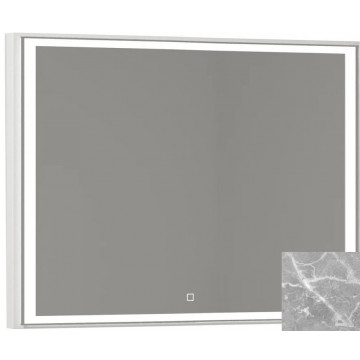 Зеркало Vod-ok Лайт 9143 90x80 с подсветкой мрамор серый