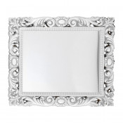 Зеркало Vod-ok Версаль 105х90 в раме, патина золото, белое