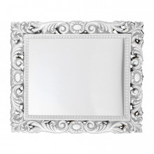 Зеркало Vod-ok Версаль vd20531 105х90 в раме, патина золото, белое