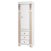 Шкаф-пенал Vod-ok Версаль 50 R белый/золото