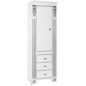 Шкаф-пенал Vod-ok Версаль 50 L белый/серебро