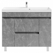 Тумба с раковиной Vod-ok Бест 100 мрамор серый