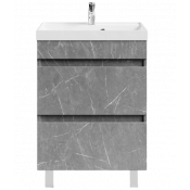 Тумба под раковину Vod-ok Бест 60 мрамор серый софт тач 4044-1