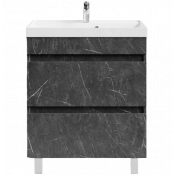 Тумба с раковиной Vod-ok Бест 70 мрамор графит