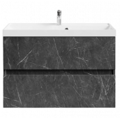Тумба под раковину Vod-ok Бест 90 мрамор графит