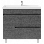 Тумба с раковиной Vod-ok Бест 90 L серый камень