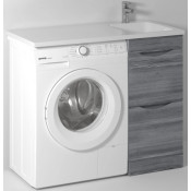 Тумба под раковину Vod-ok Смайл 110 лиственница структурная контрастно-серая