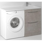 Тумба под раковину Vod-ok Смайл 130 белый камень