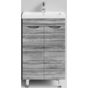 Тумба под раковину Vod-ok Смайл 50 лиственница структурная контрастно-серая