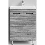 Тумба под раковину Vod-ok Смайл 58 лиственница структурная контрастно-серая 64202