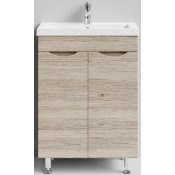 Тумба под раковину Vod-ok Смайл 58 ореховый дубослив светлый