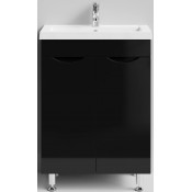 Тумба под раковину Vod-ok Смайл 58 черный глянец