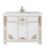 Тумба под раковину Vod-ok Версаль 105 золото/белый