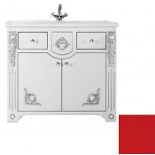Тумба под раковину Vod-ok Версаль 95 красный/серебро