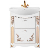 Тумба под раковину Vod-ok Кармен 65 белый/золото
