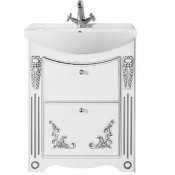 Тумба под раковину Vod-ok Кармен 65 белый/серебро