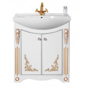 Тумба под раковину Vod-ok Кармен 75 белый/золото