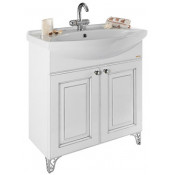 Тумба под раковину Vod-ok Белладжио 75 белый/патина золото