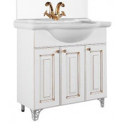 Тумба под раковину Vod-ok Белладжио 85 белый/патина золото