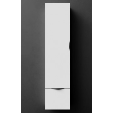 Шкаф-пенал Vod-ok Марко 9333 35 L дверь и ящик, ручки черные, белый глянец
