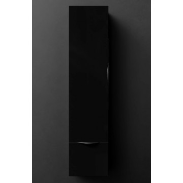 Шкаф-пенал Vod-ok Марко 9354 35 L дверь и ящик, ручки черные, черный глянец