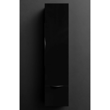 Шкаф-пенал Vod-ok Марко 9355 35 R дверь и ящик, ручки черные, черный глянец