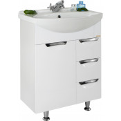 Тумба под раковину Vod-ok Лира 65 с ящиками, белый