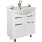 Тумба под раковину Vod-ok Лира 75 с ящиками белый