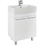 Тумба под раковину Vod-ok Мальта 60 белый глянец