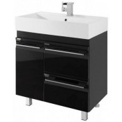 Тумба под раковину Vod-ok Мальта 90 L черный глянец