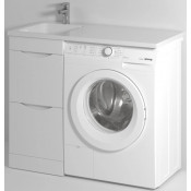 Тумба с раковиной Vod-ok Смайл 100 L белый глянец