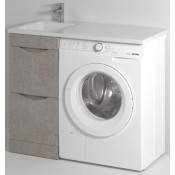 Тумба с раковиной Vod-ok Смайл 100 L белый камень