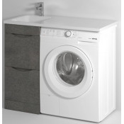 Тумба с раковиной Vod-ok Смайл 100 L серый камень