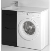 Тумба с раковиной Vod-ok Смайл 100 L черный глянец