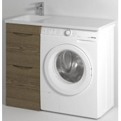 Тумба с раковиной Vod-ok Смайл 110 L дуб крымский коричневый