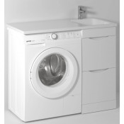 Тумба с раковиной Vod-ok Смайл 110 R белый глянец