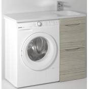 Тумба с раковиной Vod-ok Смайл 110 R ореховый дубослив светлый