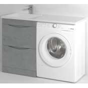 Тумба с раковиной Vod-ok Смайл 120 L горный камень 57807