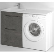 Тумба с раковиной Vod-ok Смайл 120 L серый камень